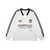 Sudadora Casual Esportiva Listrada Estilo Retrô Americano com Decote em V e Mangas Longas - Top de Outono 2025