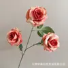 3 flores de rosa artificiales para decoración del hogar, arreglo floral para pasillo de ceremonia de boda, decoración de pared de fondo de hotel
