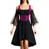 Nuevos Disfraces Europeos y Americanos de Halloween Vestido Renacentista Medieval Retro Gótico Cos Disfraz Escenario