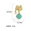 Colgante de Accesorio para Collar DIY Irregular de Estrella de Ocho Puntas de Zirconia Multicapa con Múltiples Accesorios Chapado en Oro de 18K