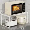 Estante de Almacenamiento para Cocina, Estante para Colocar Microondas, Horno y Arrocera en la Parte Superior del Refrigerador, Estante Retráctil Multifuncional para Almacenamiento de Ollas