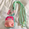 Porta-moedas Colorido Dopamina com Cordão Mini Porta-moedas Bolsa para Guardar Batom Chave Clipe para Celular Cordão Anti-Perda