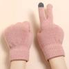 Nuevo Estilo Guantes Tejidos Cálidos con Pantalla Táctil para Hombre y Mujer para Otoño e Invierno, Guantes para Estudiante con Forro Polar y Dedos Separados, Venta al por Mayor Guantes con Pantalla Táctil a Prueba de Frío