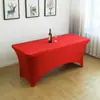 Funda Elástica para Mesa de 6 pies Transfronteriza para Bodas y Banquetes al Aire Libre en Hoteles, Funda de Poliéster para Mesa de Cóctel, Mantel Rectangular