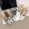 Zapatillas con Diadema de Lazo Francés Puntiagudo para Mujer, Ropa de Exterior, Nuevo Estilo 2026, Estilo Hada, Suela Plana, Zapatos Perezosos, Medias Zapatillas, Zapatos Individuales