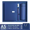 A5 Hebilla Piel Sintética PU Cuaderno de Negocios Caja de Regalo Set Taza Térmica Cuaderno Cuaderno con Logo Impreso Personalizado Venta al por Mayor