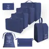 Bolsa de almacenamiento de viaje, juego de seis piezas, juego de siete piezas, juego de ocho piezas, bolsa de lavado plegable, bolsa de almacenamiento de ropa, paquete de bolsa de viaje