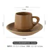 Taza de Café Japonesa de Gama Alta Creativa de Cerámica Gruesa para Latte Art Retro Juego de Taza y Platillo Cerámico Taza Extra Fuerte Taza de Espresso 90ml
