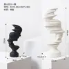 Esculturas Abstractas Creativas Nórdicas de Rostro Humano en Resina, Adornos para Habitaciones Modelo de Villas, Gabinetes de Vino y Decoraciones de Entrada