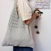 2021 Nuevo bolso tejido estilo coreano bolso ins bolso retro bolso de hombro de moda bolso tote de gran capacidad moda femenina