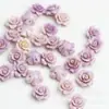 Laca Cor Coral Pó para Escultura Compactado Pó Estéreo Casca Flor Prensada Buraco Reto Flor Rosa Flor de Rosa Contas Acessórios para Joias DIY