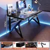 Mesa de computador, mesa de trabalho, conjunto de mesa e cadeira para jogos em casa, mesa simples para quarto, estação de trabalho, mesa de estudo, mesa de escritório para apartamentos de aluguel