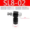 Conector de Engate Rápido para Tubo de Ar Tipo L Válvula Borboleta Válvula de Controle de Velocidade Conector de Válvula Reguladora de Metal Lsa/Sl6-01/Sl8-02