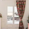 Cortinas de Boda Jacquard Rojas, Engrosadas, para Navidad y Año Nuevo, No Requieren Taladro, Permiten el Paso de la Luz pero No Dejan Ver, Cortinas para Ventana Abuhardillada de Dormitorio para Apartamentos de Alquiler