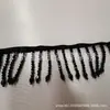 Directo de fábrica hecho a mano encaje de cuentas cristal de vidrio borla cinta de código de barras accesorios para ropa vestido de novia