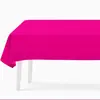 Platos de Papel Rosa Fucsia Rojo Rosa, Manteles, Cubiertos, Tenedores, Cucharas, Set de Color Sólido, Vajilla Desechable para Fiestas, Artículos para Fiestas