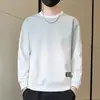 Moletom Masculino de Manga Longa com Cor Gradiente e Gola Redonda, Camisa Top Versátil e Tendência para Primavera, Marca, Corte Solto, Camada Interna