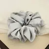 Elástico de Cabelo Liso de Tecido Cor Sólida Estilo Coreano com Textura Sedosa de Alta Qualidade, Corda Elástica Versátil e Elegante para Rabo de Cavalo para Mulheres