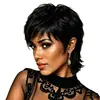 Xinhua WigsNuevo modelo transfronterizo unisex pelo corto cola de lobo hacia arriba peluca de fibra sintética completa