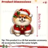 Conjunto de Pingentes de Natal para Cachorro com 12 Peças Transfronteiriço Madeira Feriado Presente Perfeito Decoração de Natal Criativa Pingente