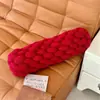 Almohada retorcida de lana de cordero, Almohada larga tejida para decoración de dormitorio y sala de estar, Cojín de felpa para sofá, Envío directo de una sola pieza