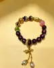 Nuevo Pulsera de Cristal para Cenizas con Hojas de Oro Rosa Transmisión en Vivo Más Vendido Disponible al por Mayor Disponible Dropshipping Disponible