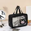 Bolsa de Almacenamiento Semi-Transparente Esmerilada de PVC+PU, Linda y Multifuncional, Gran Capacidad, Esencial de Viaje