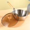 Aço Inoxidável Pequena Wok Espessada Pedra Maifan Panela Sopa Panela Fogão Indução Fogão a Gás Universal Utensílios de Cozinha Domésticos