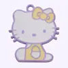 Popular Dibujo Animado Sentado Gato Kt Accesorios de Esmalte Coloridos Dijes para Bolsos DIY Materiales para Joyería Hecha a Mano