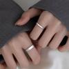 Anillo de letra s925 diseño nicho moda personalidad anillo simple liso anillo de pareja para hombres y mujeres