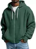 Sudadera con capucha para hombre de otoño e invierno, nueva, europea y americana, chaqueta cárdigan con cremallera, sudadera waffle deportiva casual para hombre
