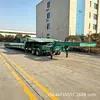 Fornecimento Transfronteiriço de Semirreboques de Transporte Pesado para Máquinas de Engenharia de 7 Eixos, Reboques Plataforma Baixa com Pescoço de Ganso Dobrável e Reboques de Plataforma Baixa
