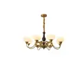 Lámpara de araña para sala de estar estilo antiguo francés Lámparas de dormitorio y estudio estilo retro americano estilo Nanyang estilo de lujo ligero estilo de alta gama
