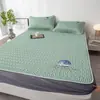Nuevo Juego de Tres Piezas de Mat de Látex de Seda Helada de Verano, Gorro de Cama Lavable, Esterilla de Cama de Verano, Colcha Estampada para el Hogar