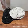 Boné Retro Japonês Céu Estrelado para Mulheres, Boina Versátil de Primavera Nova, Chapéu de Artista da Moda para Afinar o Rosto Tendência