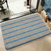Alfombrilla de Piso para Baño Wind Usada Alfombrilla de Piso de Cachemira Sintética Alfombrilla Absorbente de Agua Antideslizante Alfombrilla de Piso de Cuadrícula Geométrica Reposapiés para Inodoro En Stock