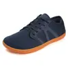 Zapatos de Punta Ancha, Zapatos Descalzos de Suela Blanda, Zapatos Deportivos Fitness para Levantamiento de Pesas Sueltos y Cómodos, Transpirables Antideslizantes Casuales de Tejido Volador, Ligeros