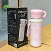 Taza Termo de Gran Capacidad Acero Inoxidable 316 con Correa y Taza con Popote para Niñas, Taza de Agua Portátil para Exteriores de Apariencia Elegante con Asa