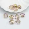 Miçangas de Vidro em Formato de Coração Degradê para Colar Pulseira DIY Feito à Mão Acessórios de Joia Materiais para Miçangas Disponíveis em Várias Cores