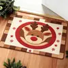 Alfombrilla de piso imitación cachemir de Papá Noel Whirlpool para baño del hogar, alfombra de mesita de noche de dormitorio, felpudo de entrada al por mayor