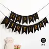 Bandeira de Feliz Aniversário Cauda de Peixe Dourada Decoração de Festa de Feliz Aniversário Guirlanda de Feliz Aniversário