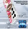 Funda de Teléfono Estilo Dulce-Cool Estampado de Leopardo Labios Rojos Más Vendida Estilo Americano Transfronteriza para Samsung 26+ Cubierta Protectora Acrílica Transparente Anti-Caídas