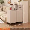 Novo modelo de sapateira para hall de entrada de casa, armazenamento bilateral integrado à entrada, adequado para apartamentos pequenos, armário divisório de foyer de sala de estar moderno e simples