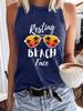 Chaleco de cuello redondo con estampado de letras, top informal sin mangas para primavera y verano, oferta especial de Amazon en AliExpress.