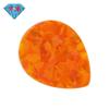 Piedra de ópalo sintético en forma de pera, gema Huagang, piedra desnuda, ópalo sintético plano en forma de gota naranja OP30