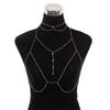 Corrente de Prisão Corpo Corrente Flash Diamante Pingente Sexy Sutiã Corrente Sexy Lingerie Tentação Colar Jóias