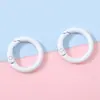 Anillo de llavero con cierre de resorte pintado en spray de aleación, cuenta retorcida en forma de corazón redondo, accesorio de gancho de cuentas hecho a mano para DIY