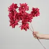 Flores artificiais para casamento: dália de 3 cabeças, arranjo para corredor de salão de casamento, decoração de parede de flores de fundo, vitrine, paisagismo externo