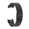 Correa de reloj de acero inoxidable con botón y hebilla de salto plegable de metal de tres cuentas, compatible con Samsung Watch6.