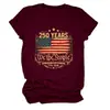 250 Años Nosotros el Pueblo Amazon Ebay Sitio Independiente Camiseta de Manga Corta con Cuello Redondo de Moda y Única para Mujer